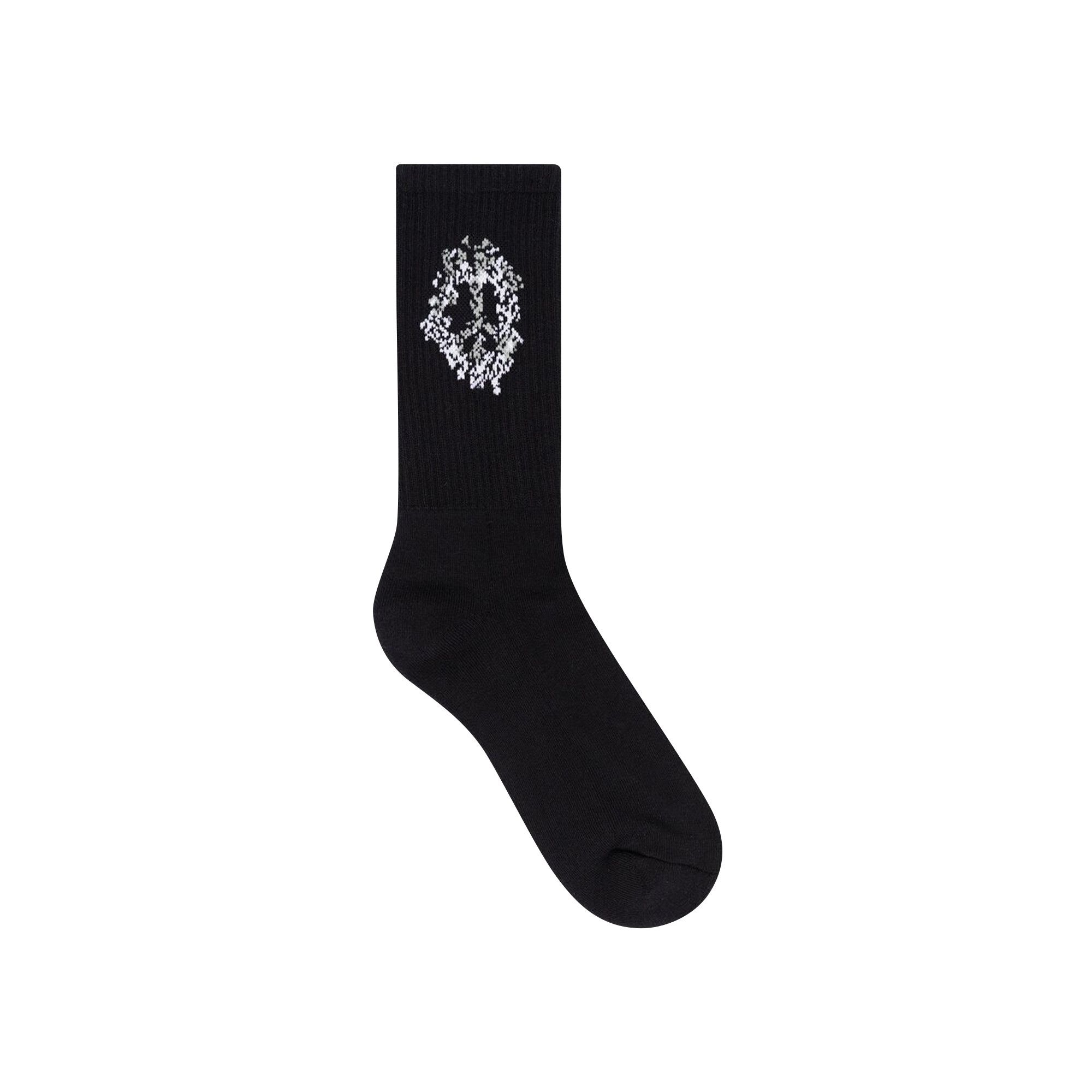 Buy Denim Tears Wreath Sock 'Black' - 502 101 04 | GOAT