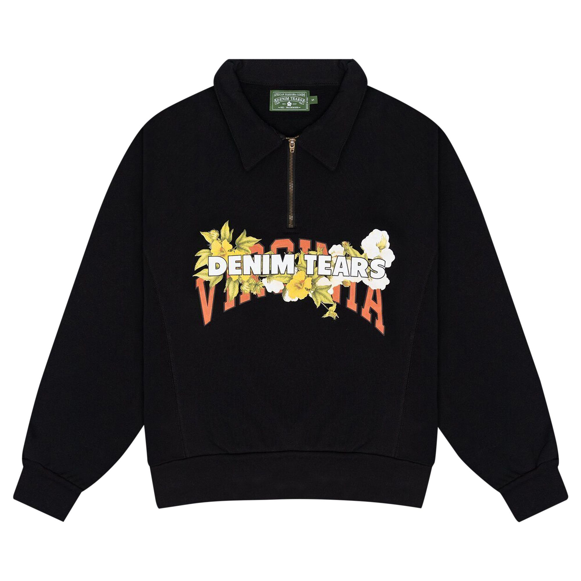 Buy Denim Tears Virginia Half Zip 'Black' - 306 010 25 | GOAT Buy Denim Tears Virginia Half Zip 'Black' - 306 010 25 | GOAT