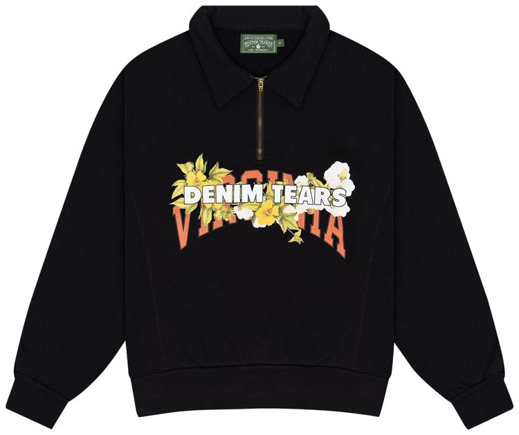 Denim Tears Virginia Half Zip Black