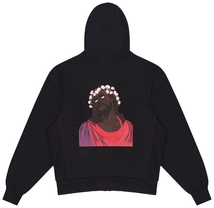 Denim Tears Black Madonna Zip Hoodie Black