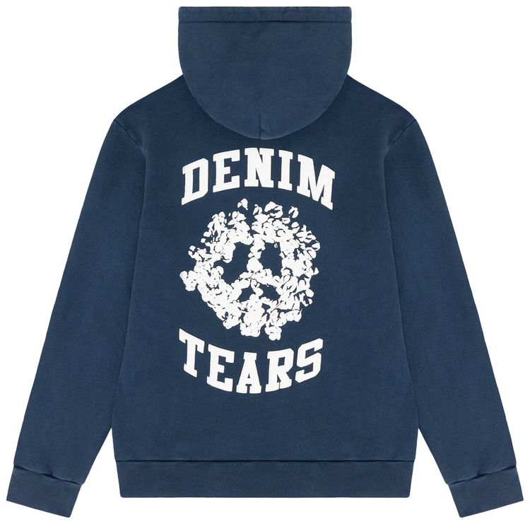 Denim Tears University Zip Hoodie Navy