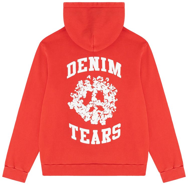 Denim Tears University Zip Hoodie Red