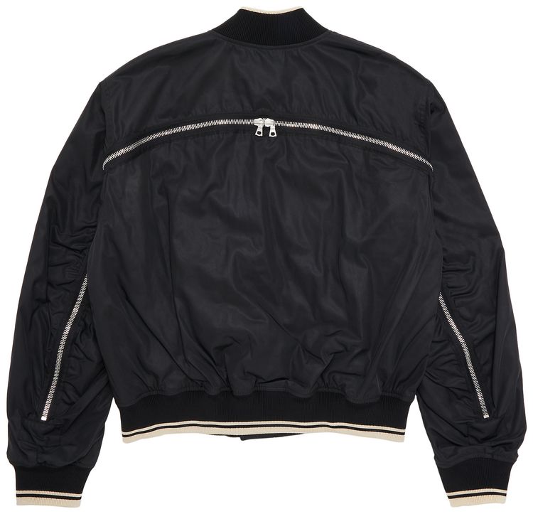 Dries Van Noten Zip Bomber Jacket Black