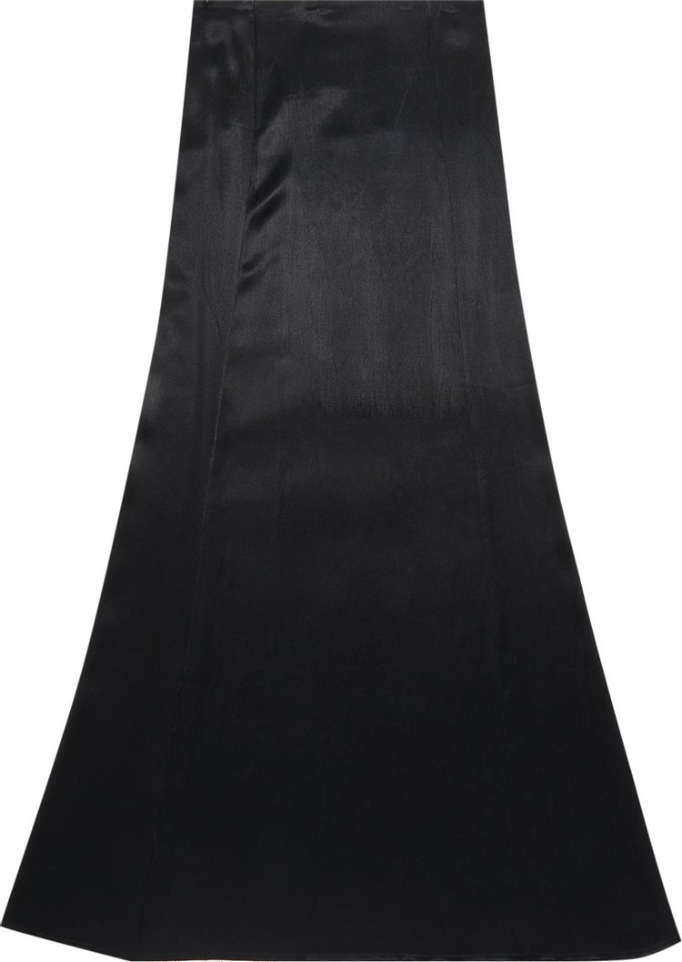 Ann Demeulemeester Zita Long A Line Liquid Viscose Skirt 'Black'