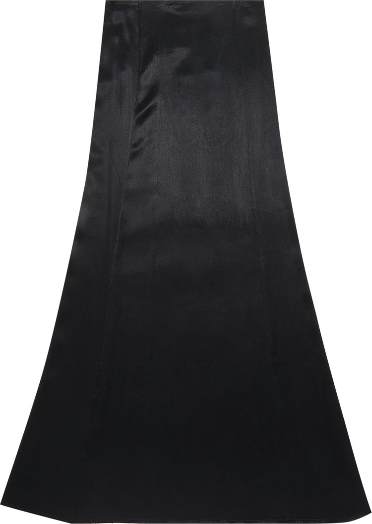 Ann Demeulemeester Zita Long A Line Liquid Viscose Skirt Black