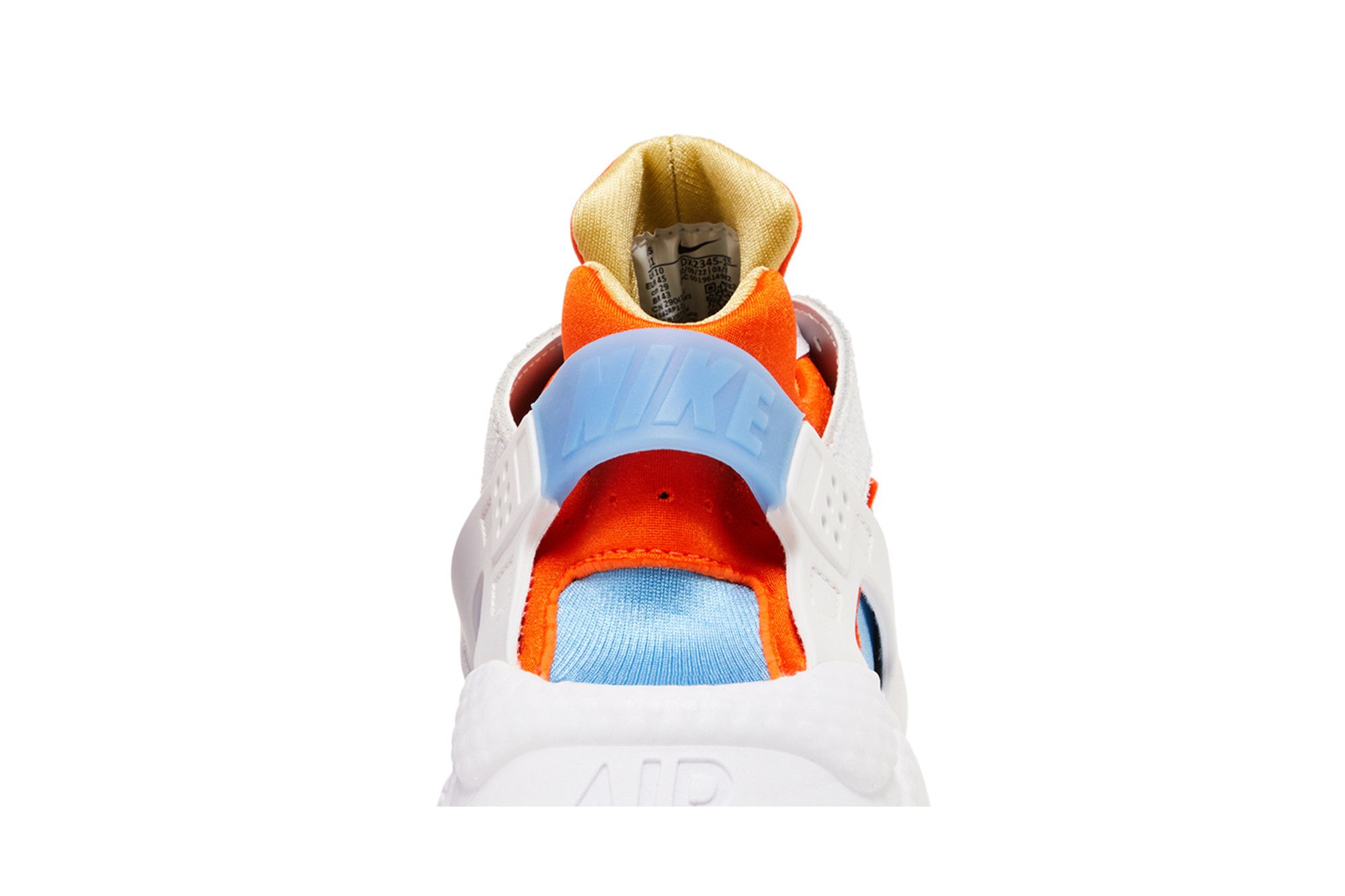 Orange and white huaraches discount