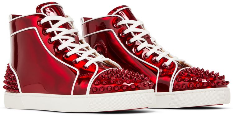 Christian Louboutin Lou Spikes 2 High Red