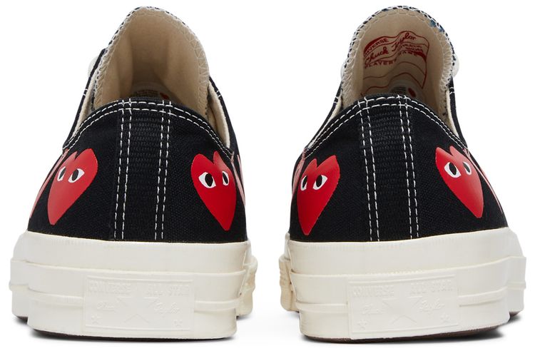 Comme des Garcons PLAY x Chuck 70 Low Multi Heart   Black