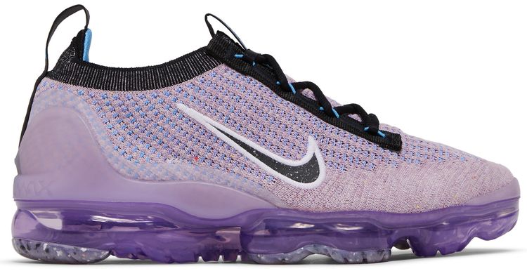 vapormax black with purple tick