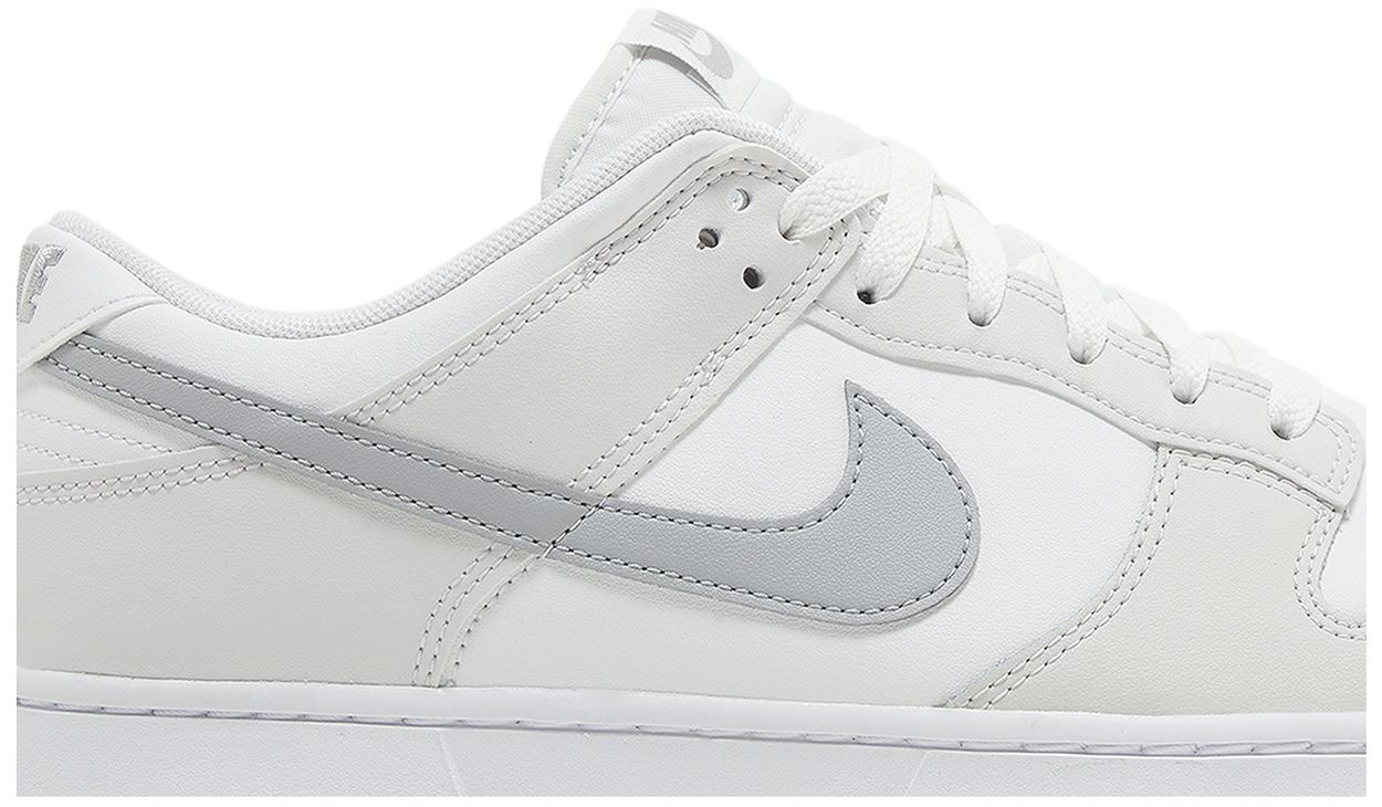 low dunks grey and white