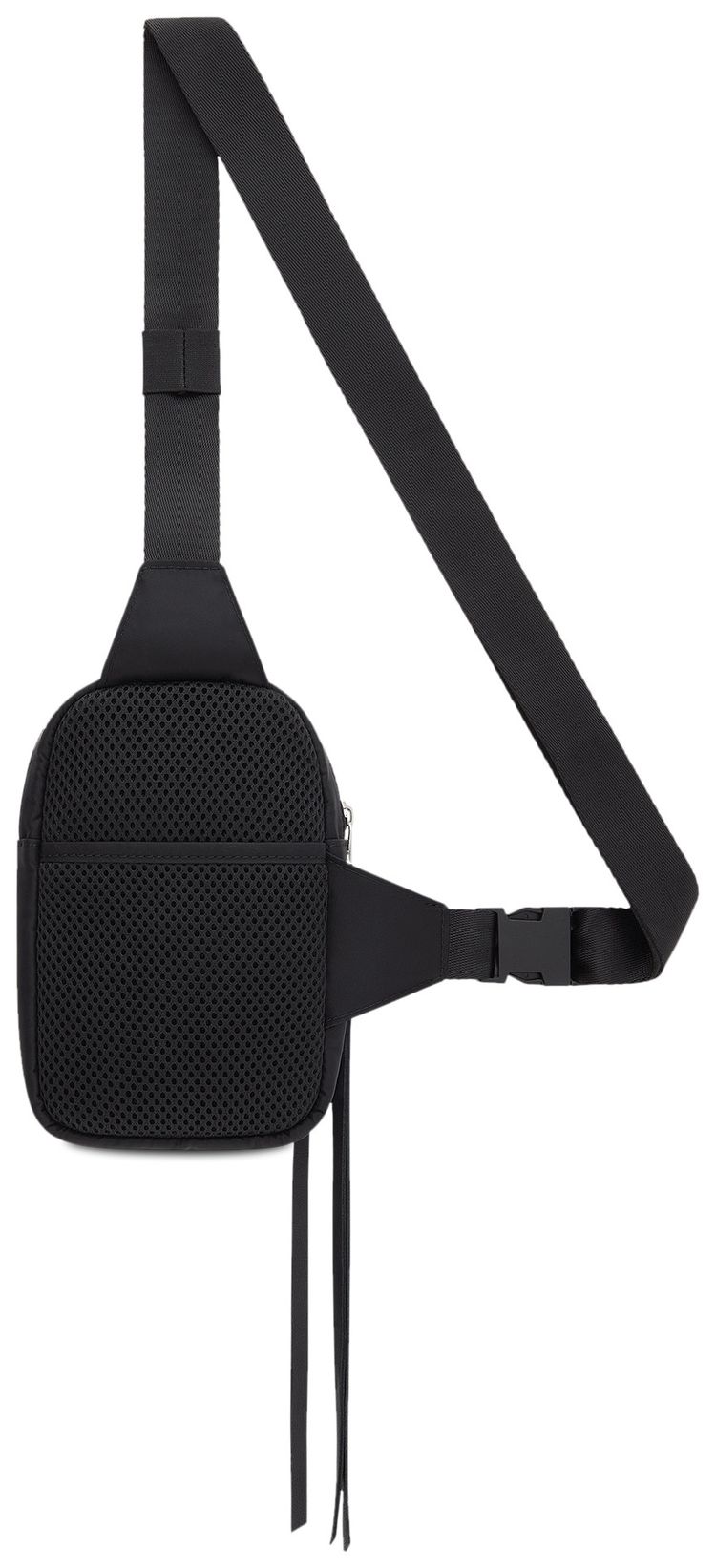 Courreges Dealer Nylon Crossbody Bag Black