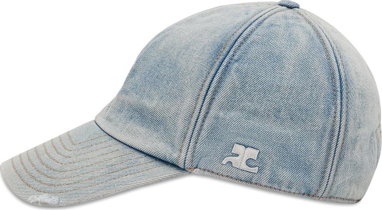 Courreges Signature Denim Cap Light Blue Wash