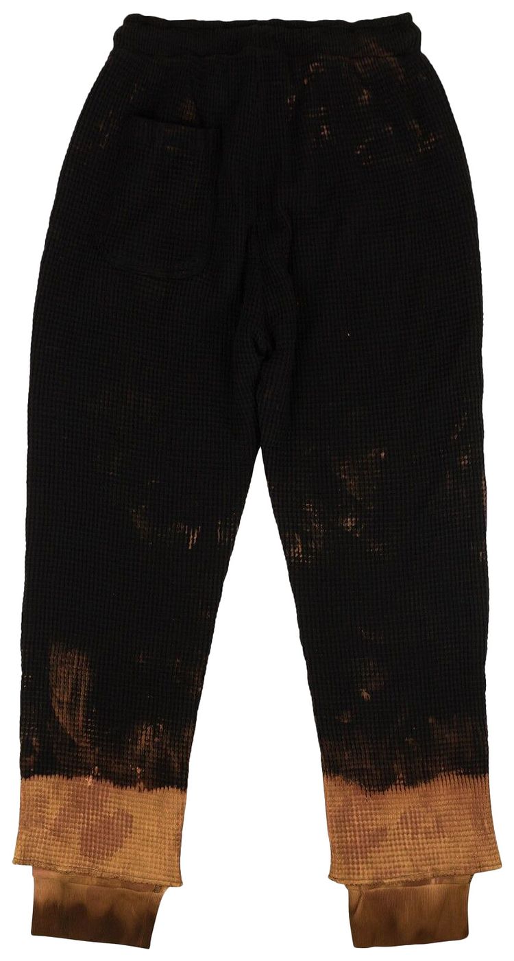 424 Waffle Knit Double Layer Sweatpants Black