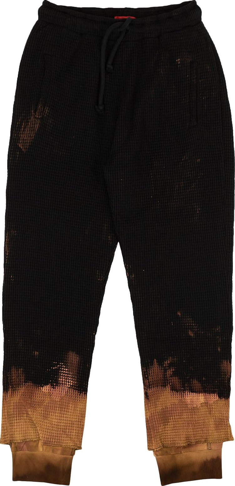 424 Waffle Knit Double Layer Sweatpants 'Black'