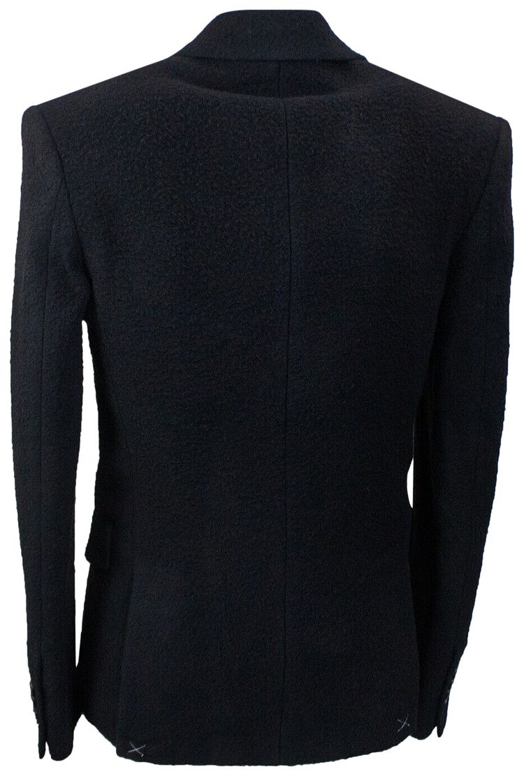 Amiri Boiled Wool Double Breasted Jacket Black