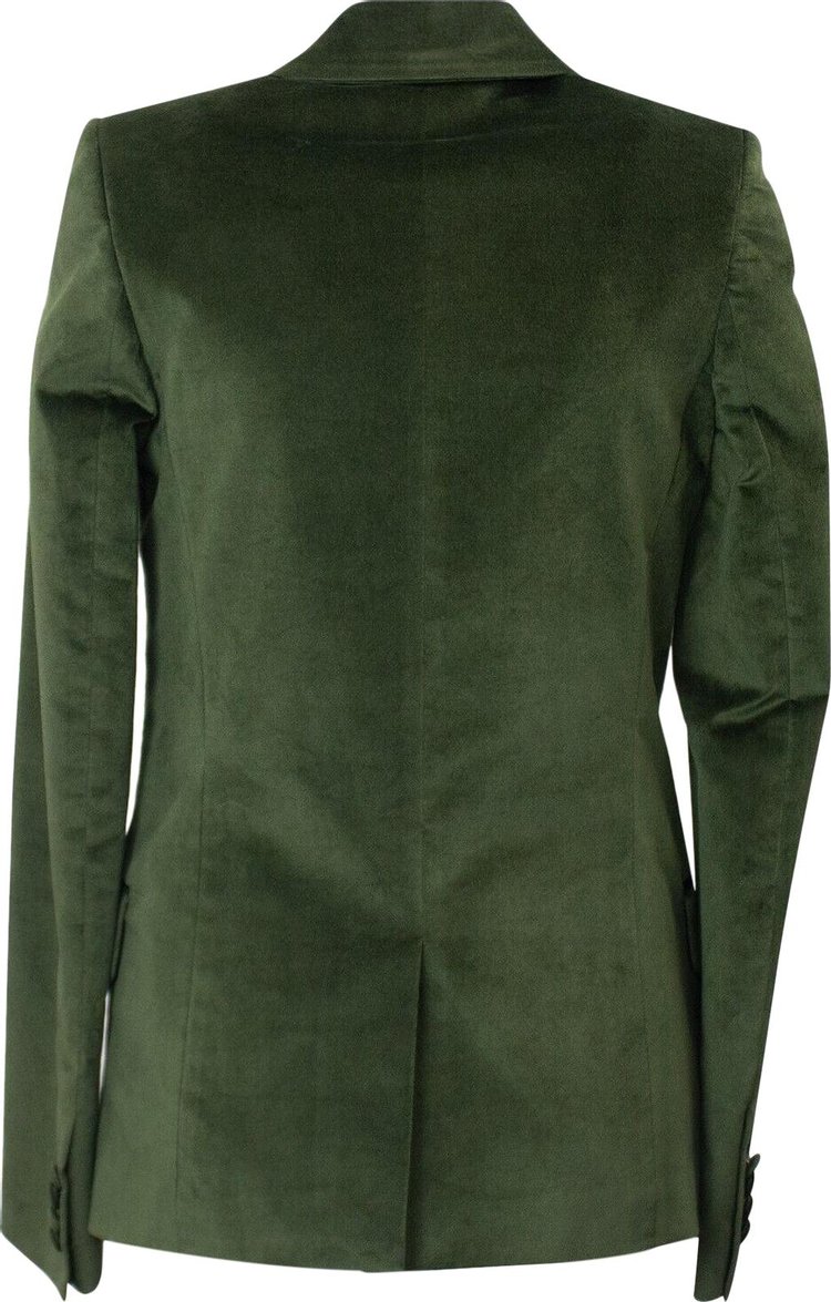 Amiri Velvet Oversize Blazer Green