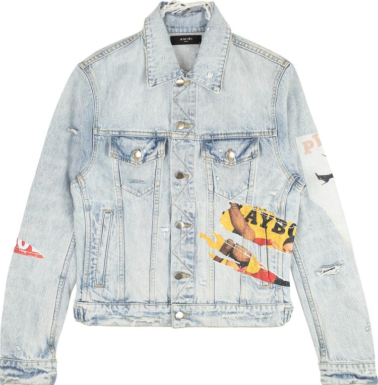 Amiri x Playboy Magazine Trucker Jacket 'Blue'