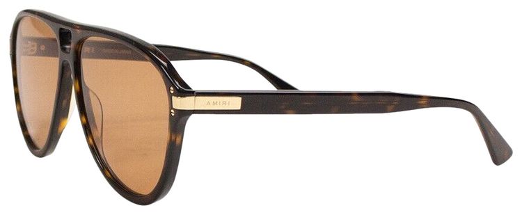 Amiri Aviator Logo Sunglasses Brown