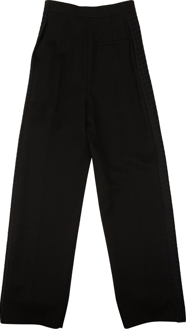 Bottega Veneta Intrecciato Basket Weave Detail Pants Black