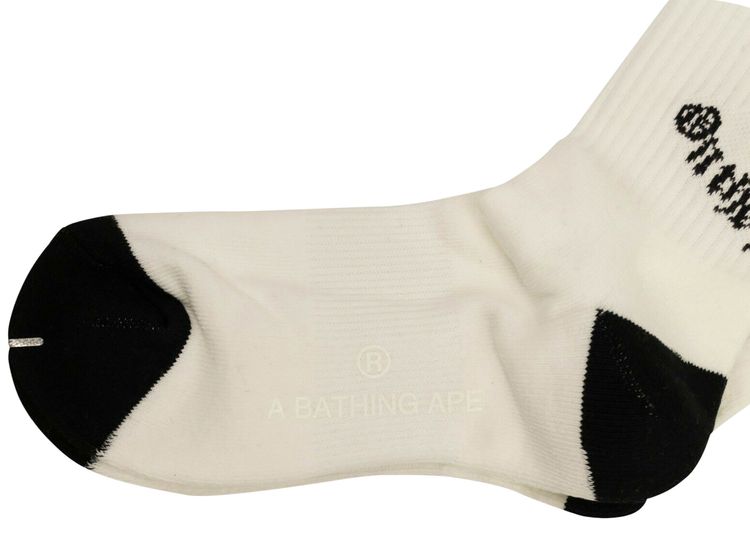 BAPE BWS Logo Socks White