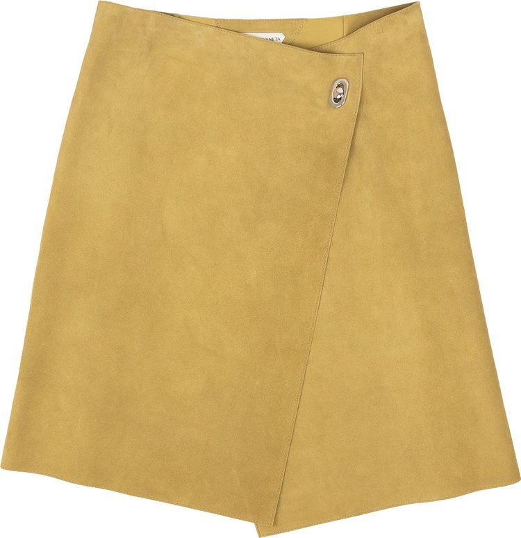 Bottega Veneta Suede Wrap Skirt 'Khaki'
