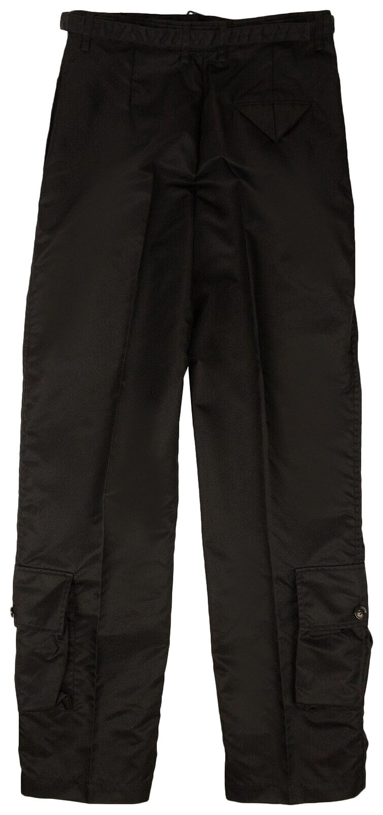 Bottega Veneta Nylon Belt Buckle Dress Pants Black