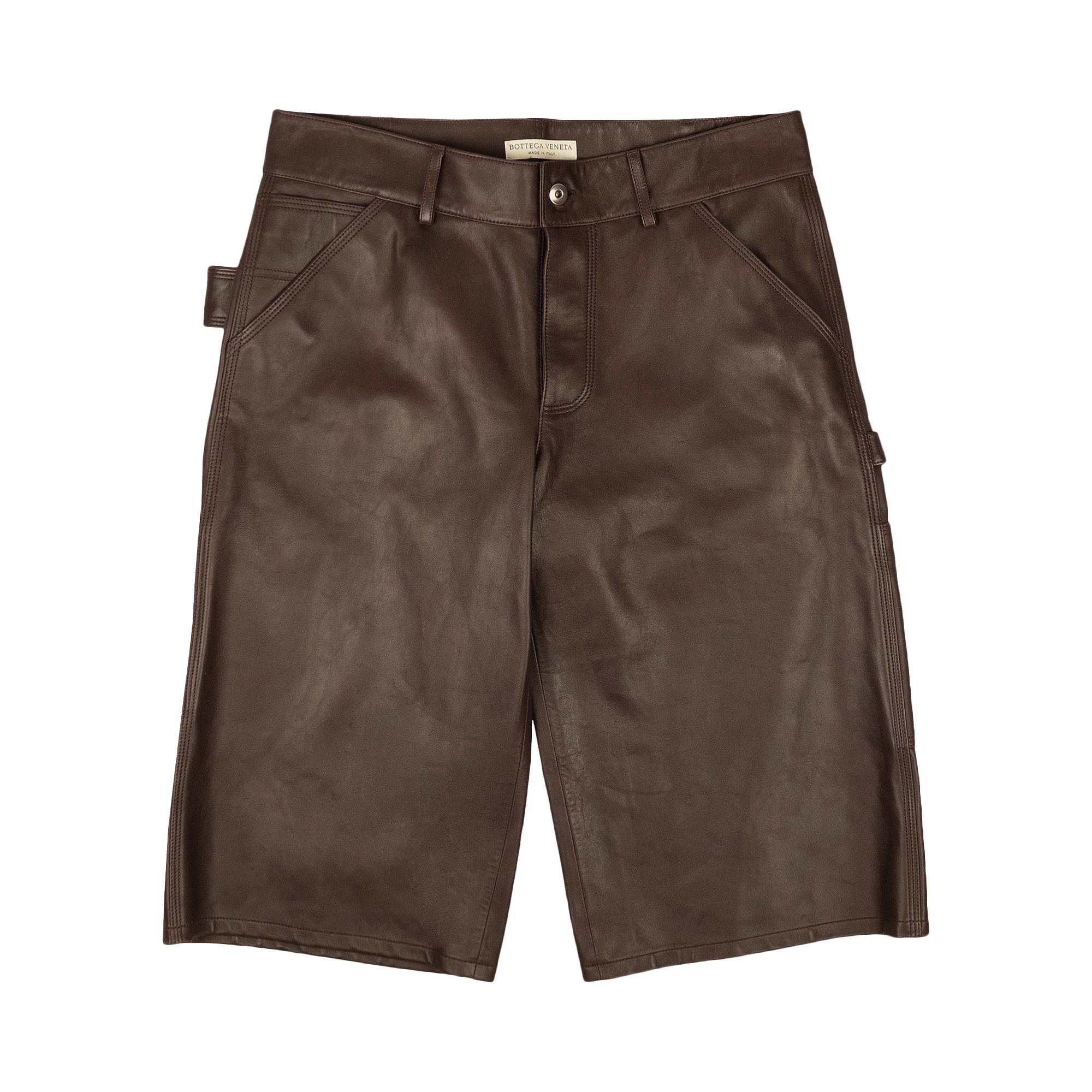 Buy Bottega Veneta Wide Leather Shorts 'Ox Blood' - 572068 Buy Bottega Veneta Wide Leather Shorts 'Ox Blood' - 572068