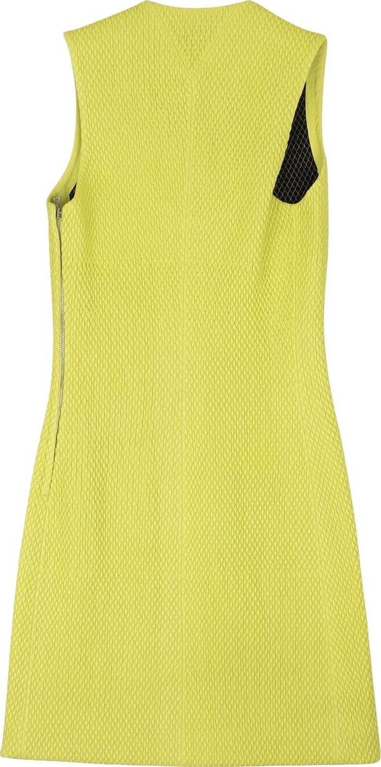 Bottega Veneta Quilted Leather Sleeveless Dress Yellow