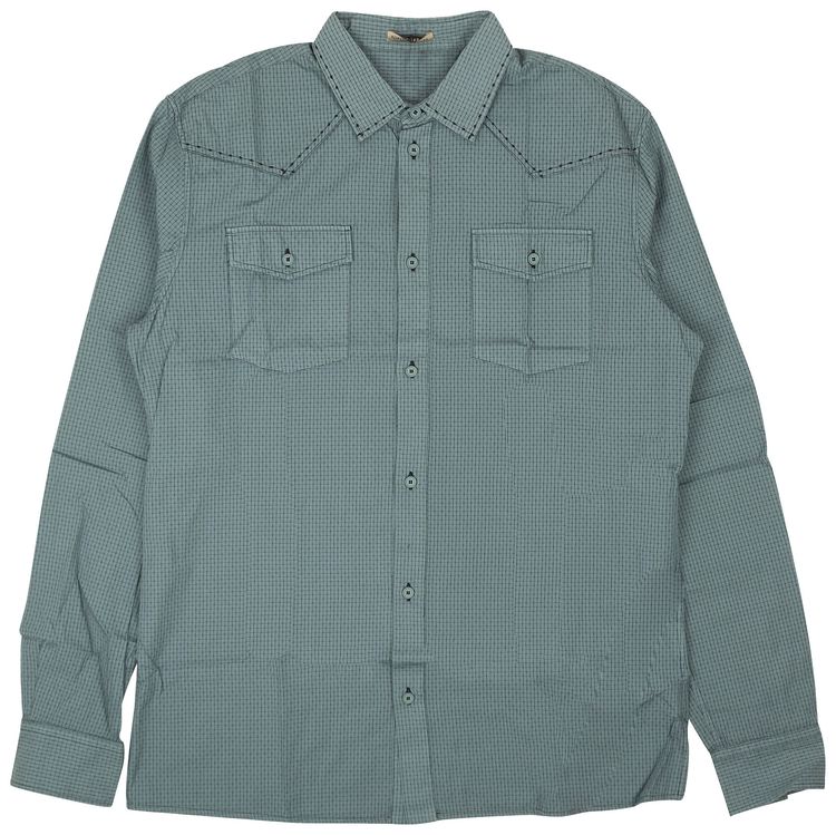 Bottega Veneta Overdyed Textured Shirt Tweedia Blue