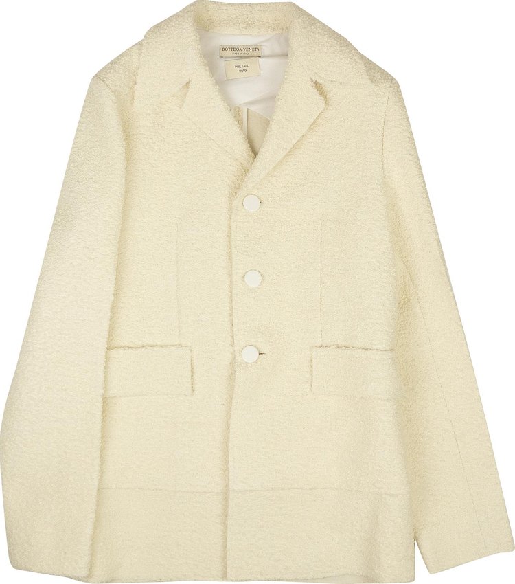 Bottega Veneta Boucle Bonded Jacket Off White