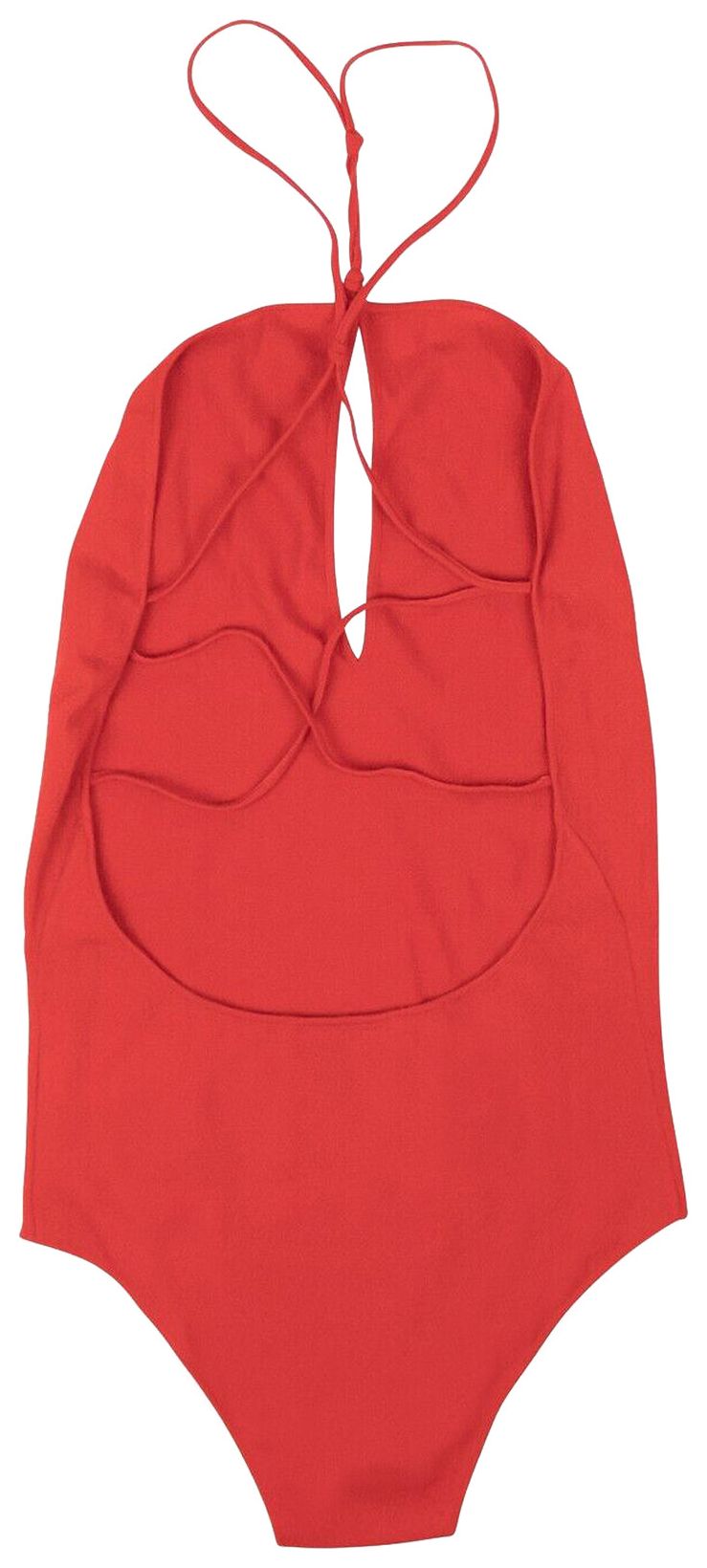 Bottega Veneta Knit V Neck Bodysuit Swimsuit Red
