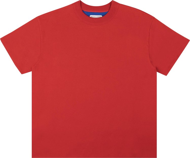 Bottega Veneta Double Layer Short-Sleeve T-Shirt 'Red/Blue'