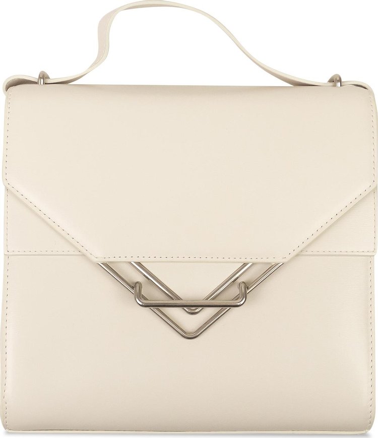 Bottega Veneta Chalk Leather Clip Shoulder Bag 'White'