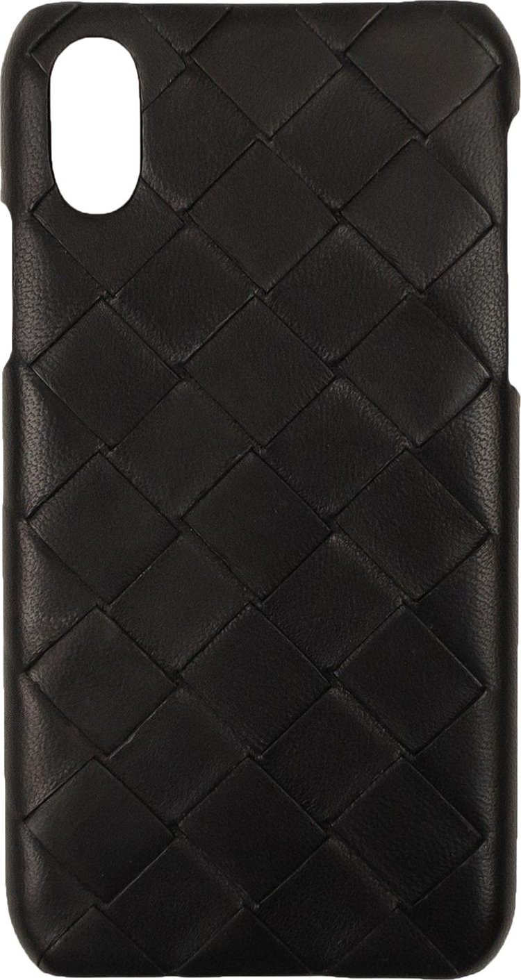 Bottega Veneta XS Leather iPhone Case Black