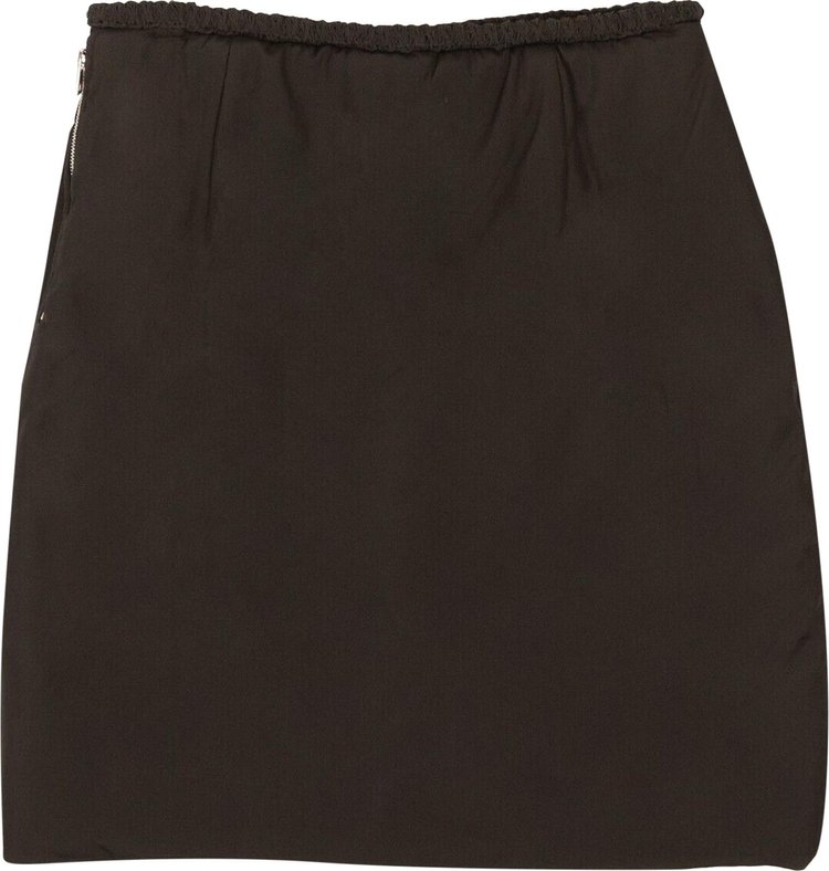 Bottega Veneta Washed Fluid Parachute Skirt Fondant Brown