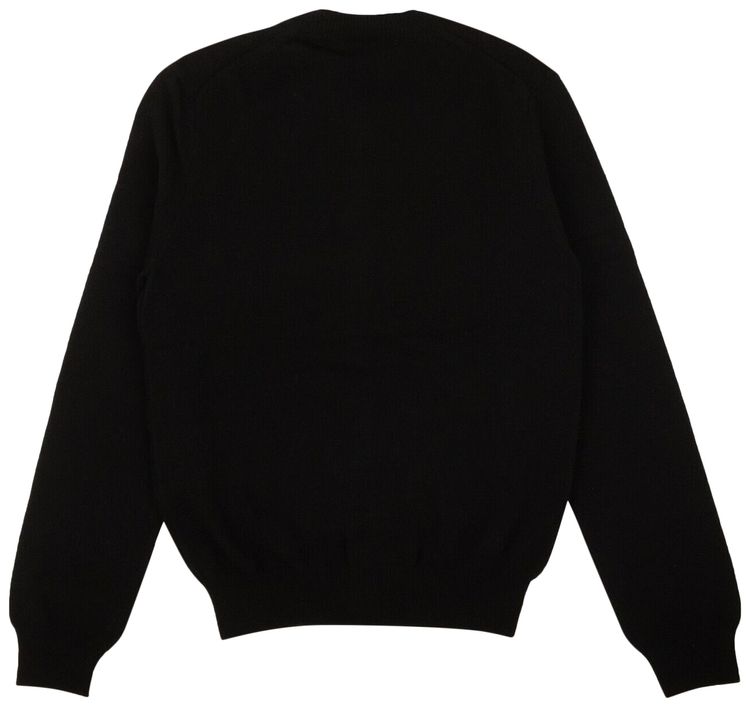 Comme des Garcons PLAY Knit Logo Heart Cardigan Black