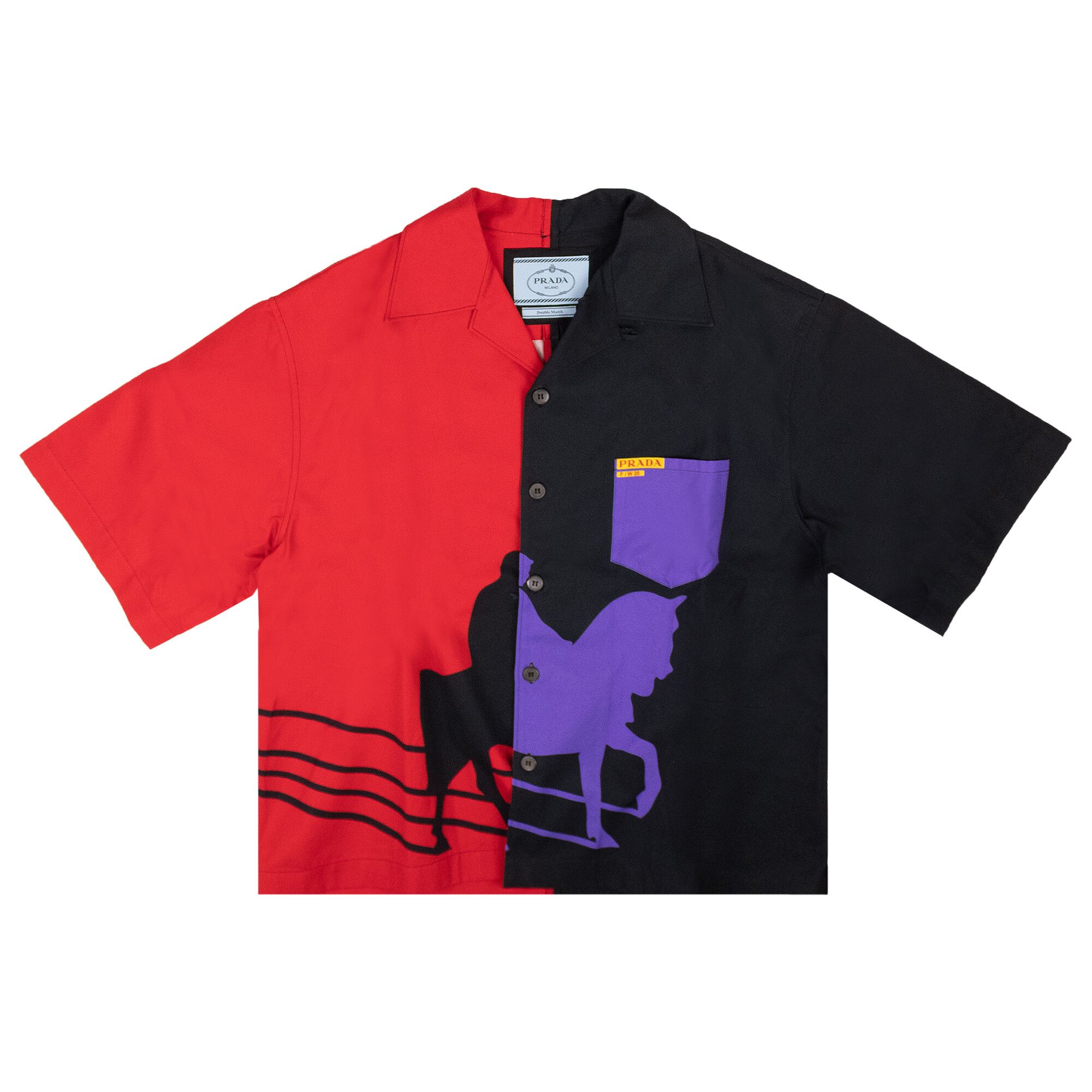 Buy Prada Horse Double Match Shirt 'Black/Red/Purple Buy Prada Horse Double Match Shirt 'Black/Red/Purple