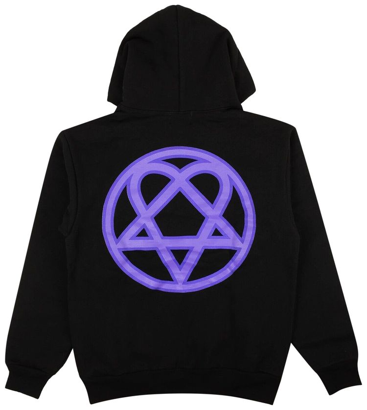 Psychworld Star Logo Hoodie Sweatshirt BlackPurple