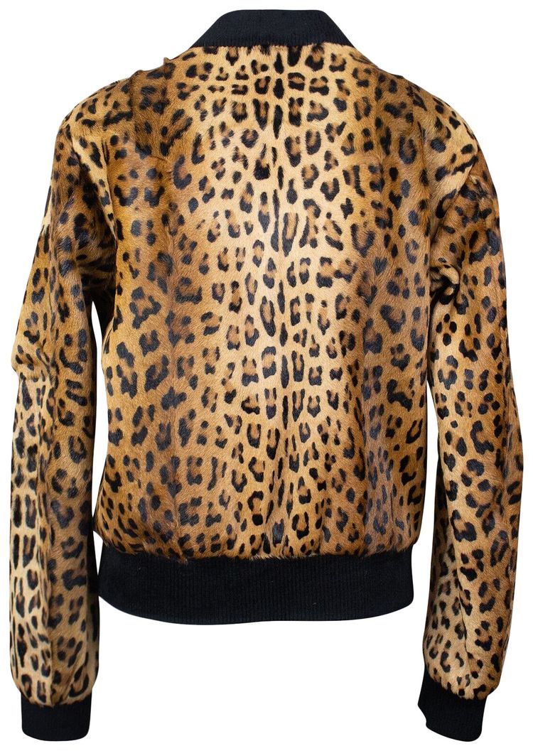 Saint Laurent Leopard Print Bomber Multicolor