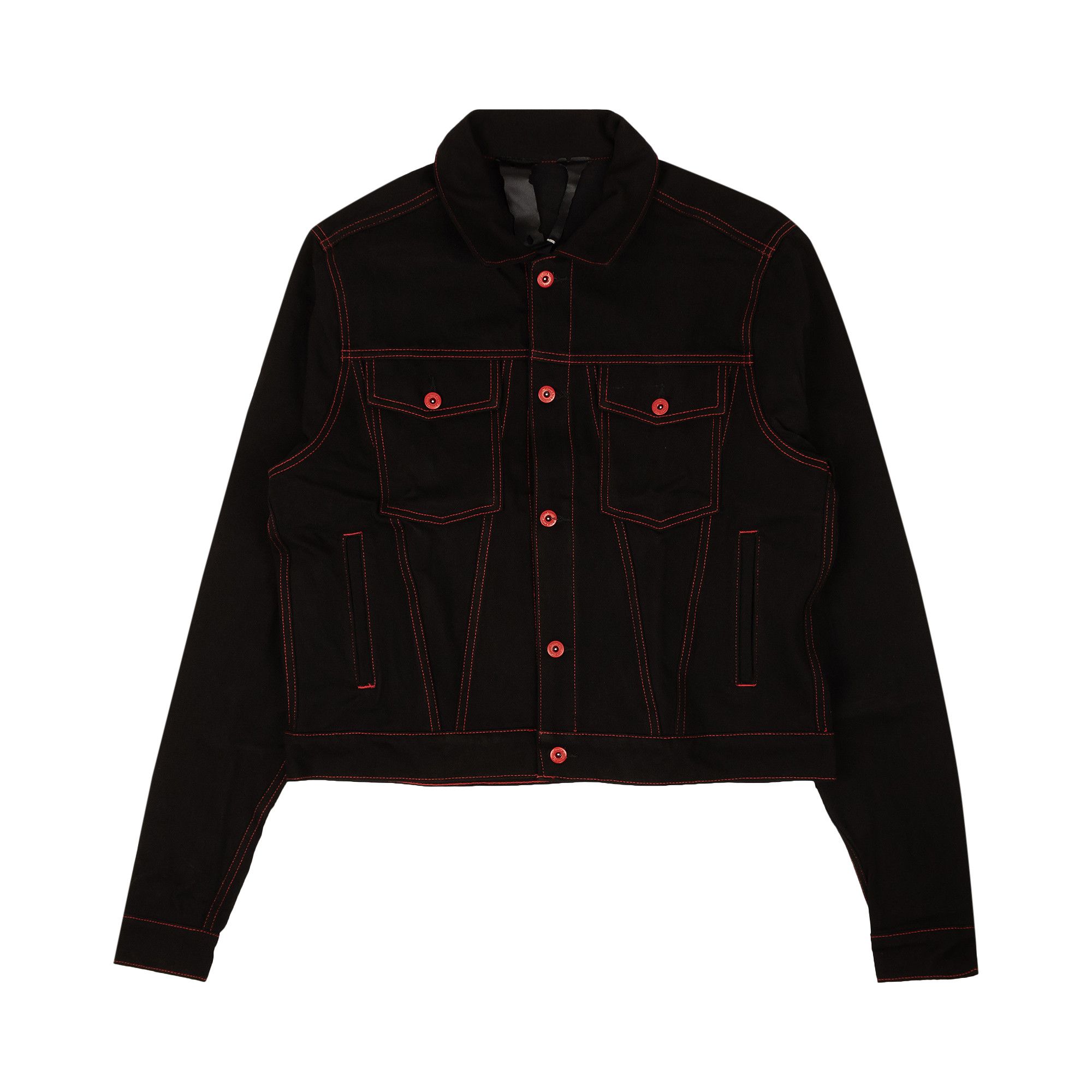 Red vlone jean jacket hotsell