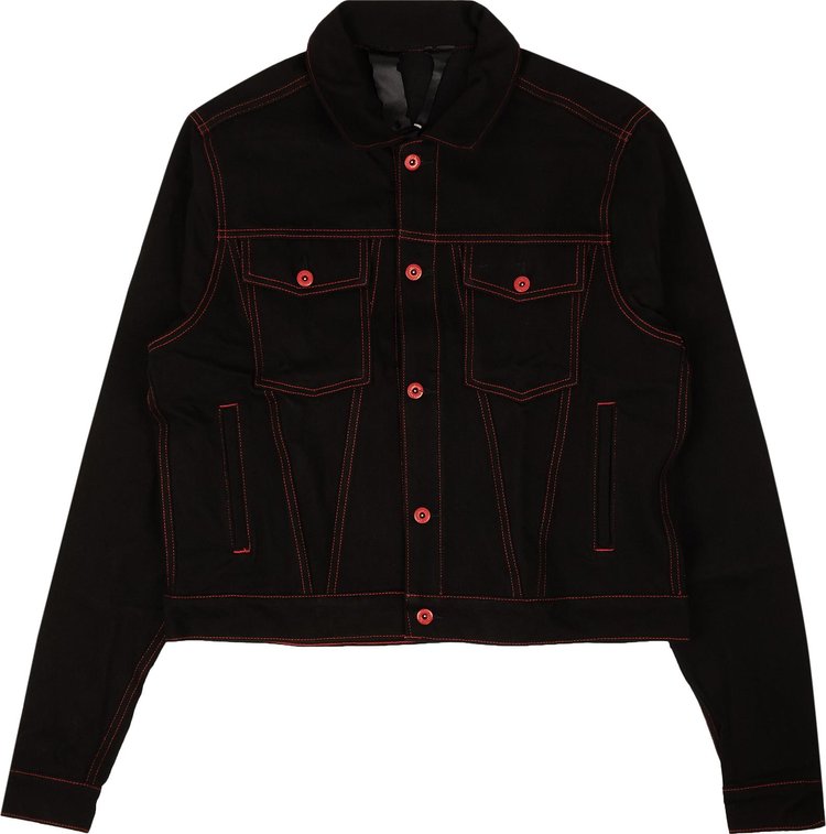 Buy Vlone LA Exclusive Stripper Pole Denim Jacket 'Black/Red' - 1020 ...