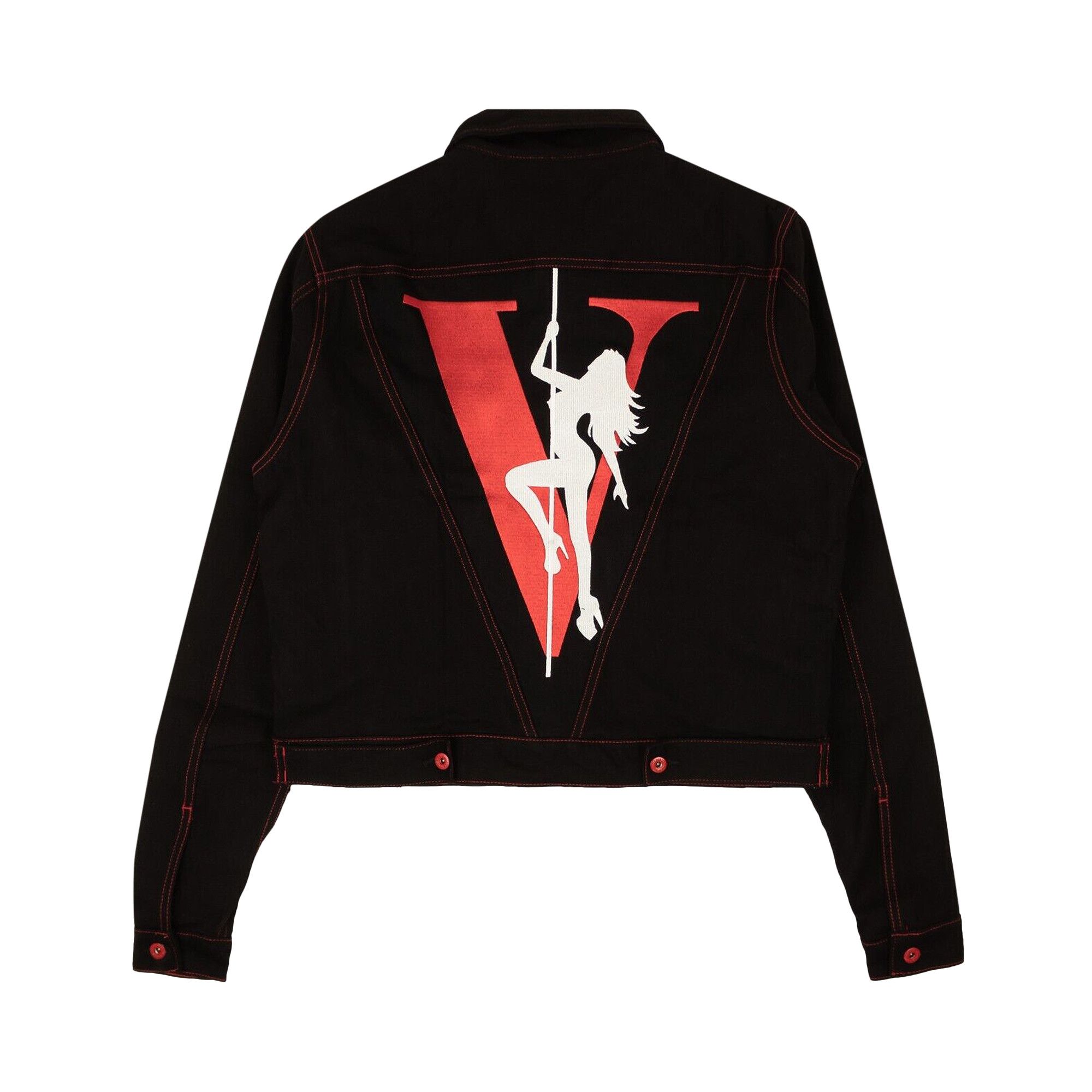 Red vlone jean jacket outlet