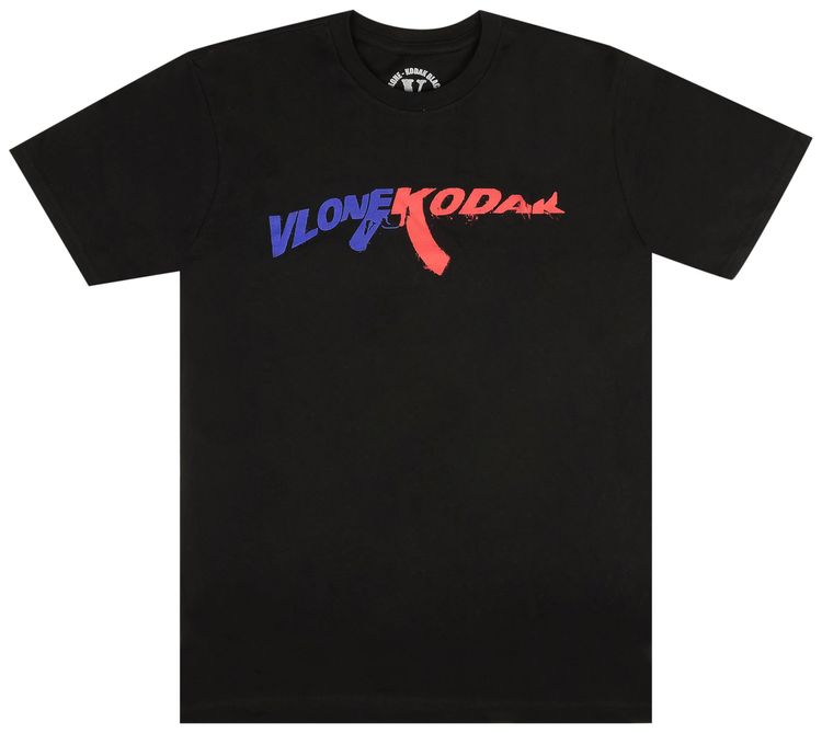 Vlone Kodak Logo Short Sleeve T Shirt Black