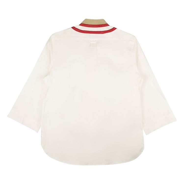 Wales Bonner Saint Baseball Button Down Shirt White