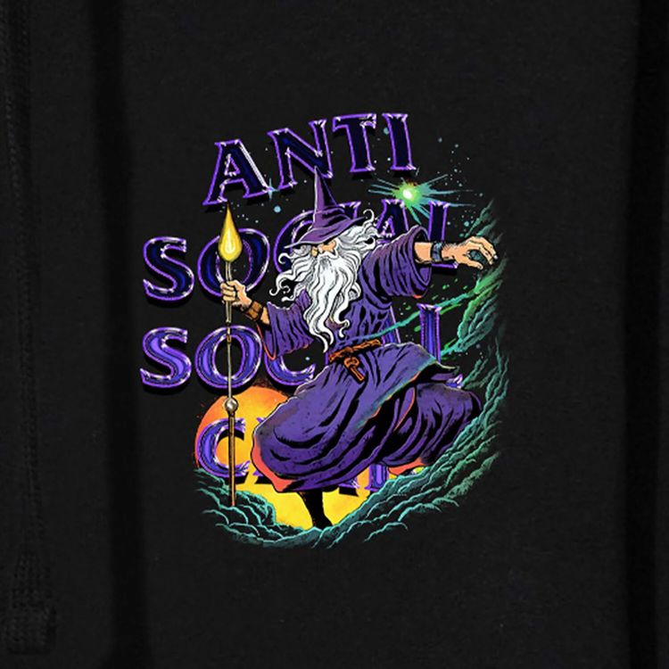 Anti Social Social Club Sleave Hoodie Black