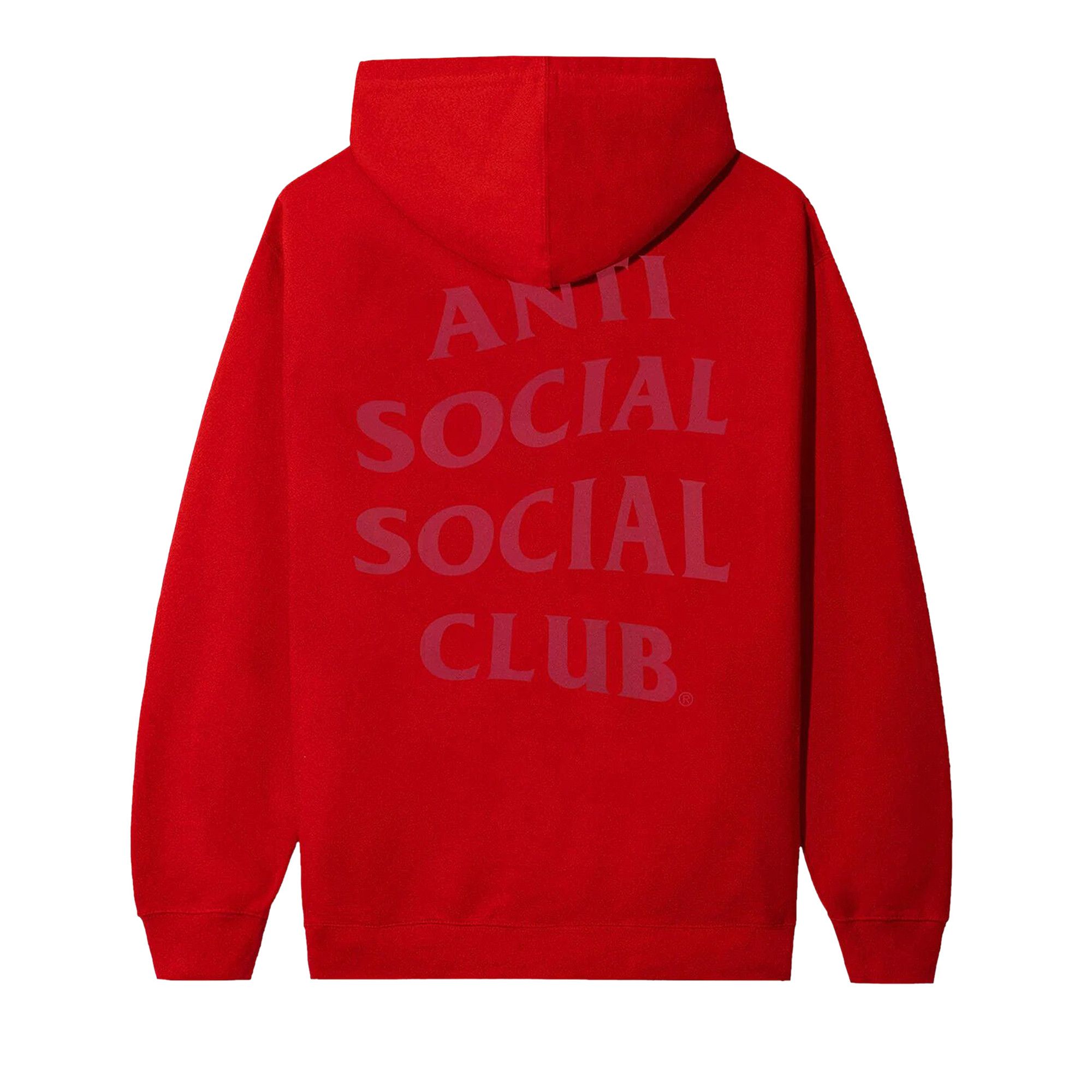 Anti social social club hoodie red deals