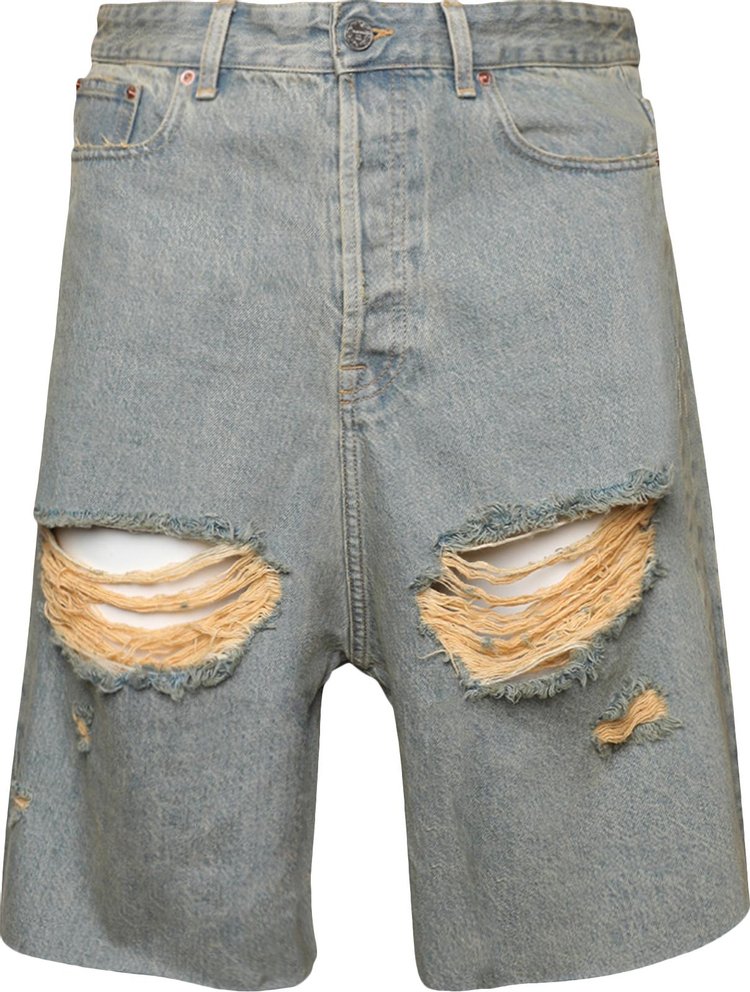 Vetements Destroyed Baggy Shorts 'Y2K Blue Sand'