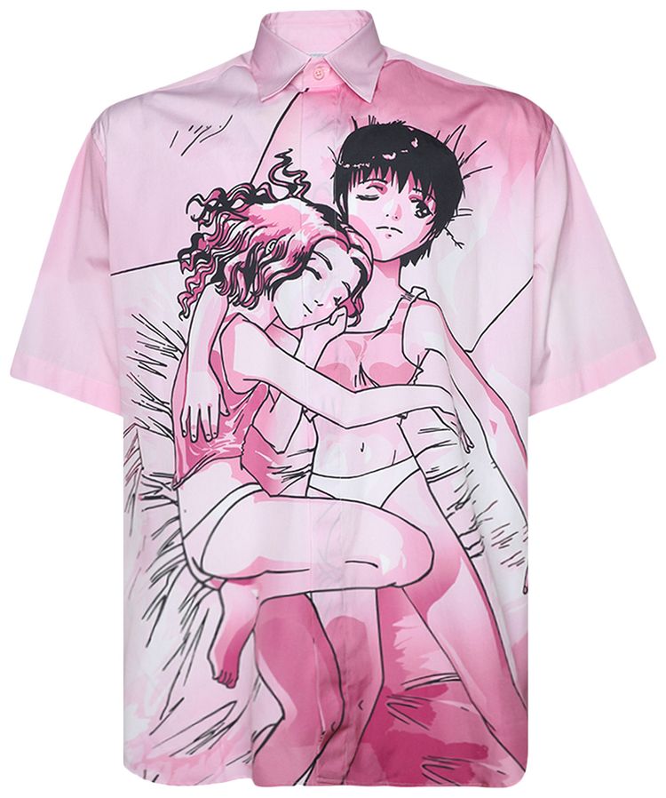 Vetements Anime Short Sleeved Shirt Pink