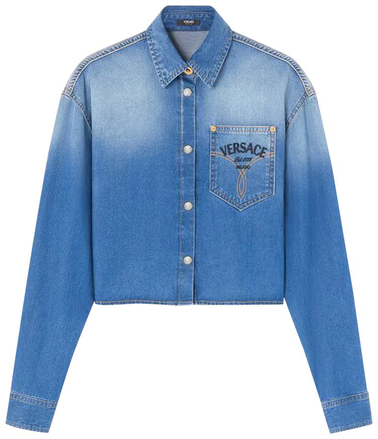 Versace Denim Shirt Medium Blue