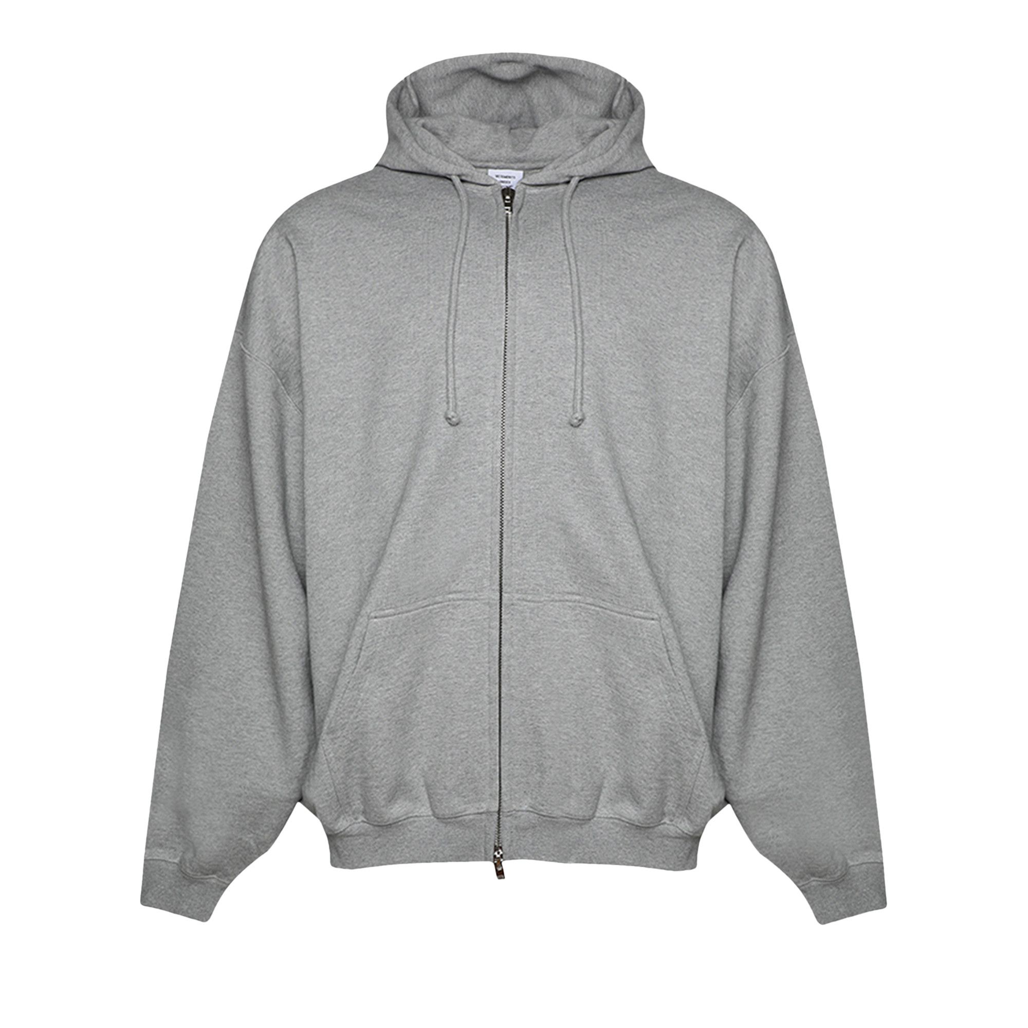 Buy Vetements Sticker Logo Zip Up Hoodie Grey Melange UE64HD140G GREY GOAT SA